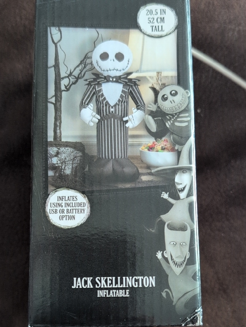 Jack Skellington Inflatable Holiday Decoration - Black & White